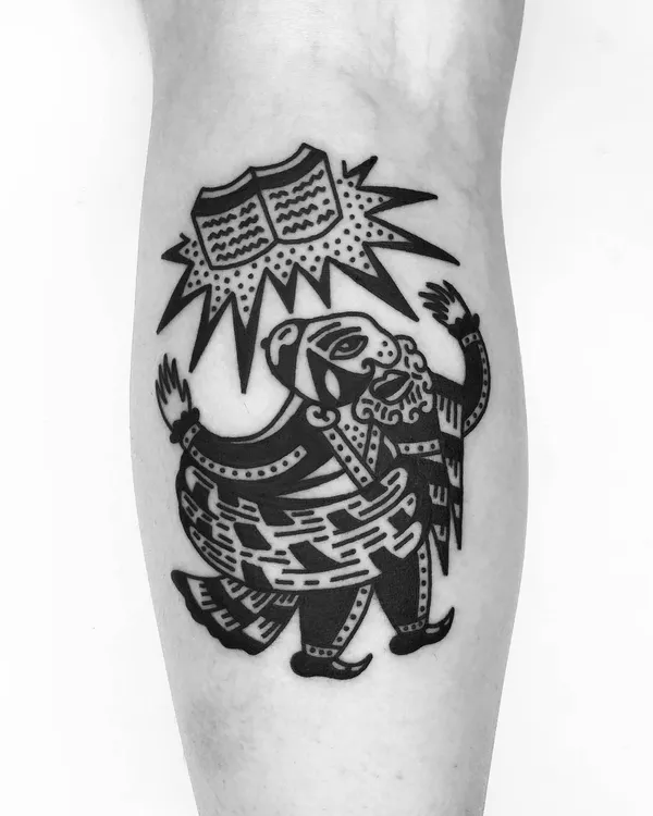 Bold blackwork tattoo by Ebie Tattooer - piece 14