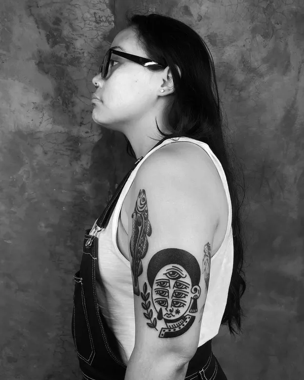 Bold blackwork tattoo by Ebie Tattooer - piece 2